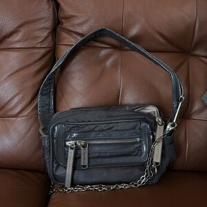 Stella McCartney LeSportsac mini grey nylon shoulder bag